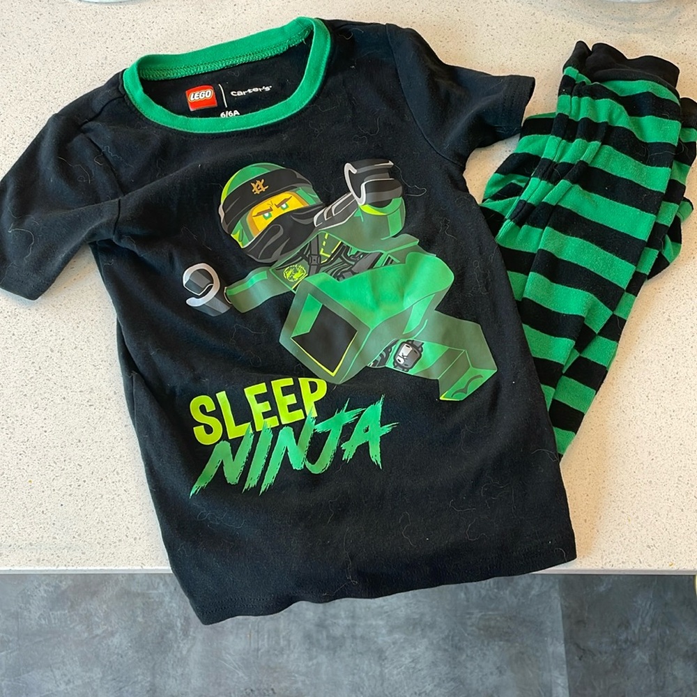 Carters Lego Ninja Pajama Set Size 6